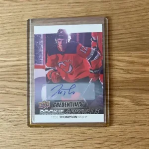 UD Credentials 2021/22 Rookie arrivals auto Tyce Thompson